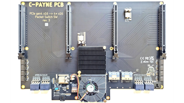 PCIe gen4 Switch Backplane 4* x16 - 5W - Mircochip Switchtec PM40084 PLX